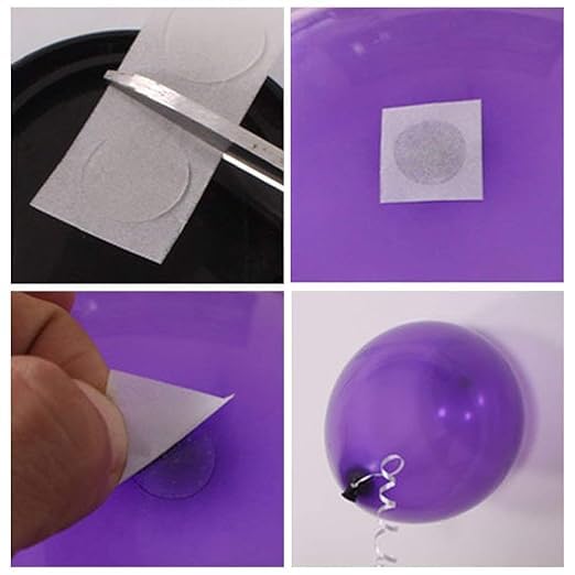 Glue Dots for Balloons, Adhesive Accessories, Transparent (Pack of 4 Roll/400 Dots) 2