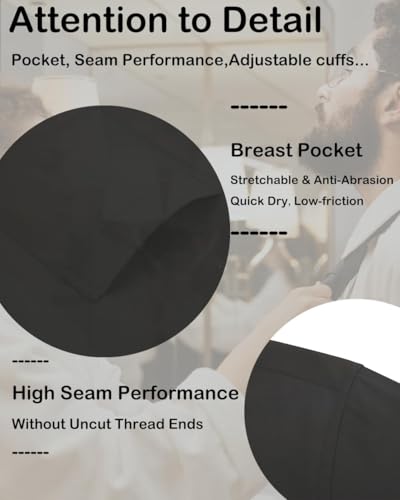 Men's Long Sleeve Dress Shirts Regular Fit and Wrinkle Free Stretch Buttown Down Shirt with Pocket4