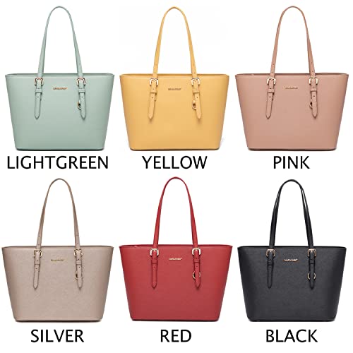 Image of David Jones - Women's Shopper Handbag Medium - Shoulder Bag Tote Bag PU Leather - Bag Everyday Office Work School Travel Shopping - Classic Work Bag Elegant Medium Large