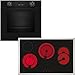 Produktbild NEFF BX48PB, Backofen-Set bestehend aus Integrierbarer Backofen-Kochfeld-Kombination 60 cm breit, CircoTherm, Pyrolyse, LED-Display, Touch Control, Powerstufe, Bräterzone, Schwarz