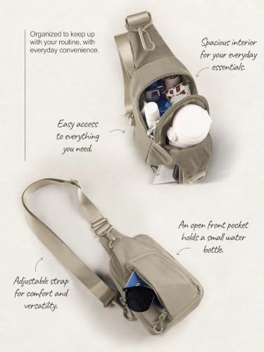 Image of ODODOS Sling Bag with Adjustable Straps Crossbody Chest Bag Lightweight Backpack for Casual Traveling Hiking