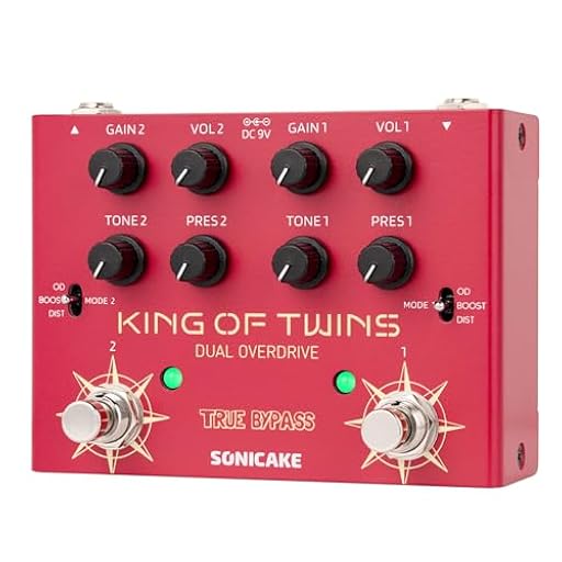 SONICAKE Pedal Overdrive Doble Canal Overdrive/Boost/Distortion 3 Modos Circuito Analógico Puro True Bypass 4 Potenciadores por Canal QDS-08 | Ya disponible en tu tienda friki favorita! En mundofriki.es!