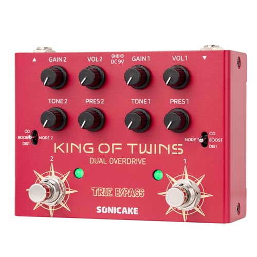 SONICAKE Pedal Overdrive Doble Canal Overdrive/Boost/Distortion