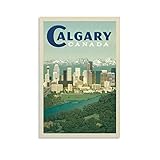 Vintage-Weltreise-Poster Calgary, Kanada, dekoratives 
