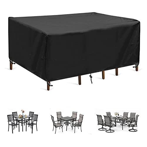 Bâche pour meuble de jardin anti-vent et imperméable en polyester 600D