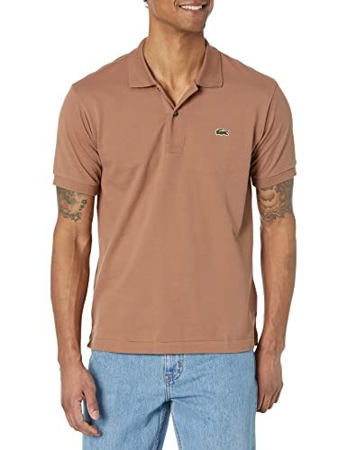 Lacoste Contemporary Collection's Men's Short Sleeve Classic Pique L.12.12 Polo Shirt, Pecan, Large