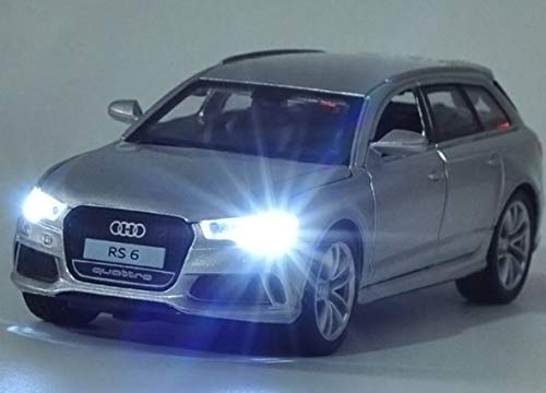 Image of Magicwand 1:32 Scale RS6 Die-Cast Car with 4 Openable Doors Music,Pull Back Action & Glowing Lights【Pack of 1】【Colors as Per Stock】