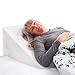 DMI Bed Wedge Pillow and Triangle Wedge with Elevated Incline for Neck Pain, Headaches, Shoulders, Back Pain, Foot Support, Knee Pain or Restless Leg Syndrome, 24x24x12 inches, White (Pack of 1)