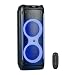 Produktbild Ibiza - COLUMBA1200 - Lautsprecher, leistungsstarke 2x10"/25cm Schallwand auf wiederaufladbarem Akku - Bluetooth, Micro-SD, USB, Aux, 2 MIC IN, 1 GT IN - TWS - Mehrfarbige unendliche LED
