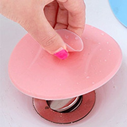 Pink New Hot Sale Kitchen Tool Rubber Sink Stopper Drain Plug Insert