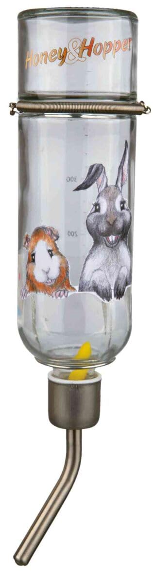 Trixie Honey and Hopper Glass Water Bottle, 500 ml