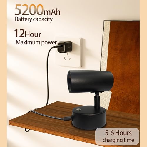 Lámparas de pared con control táctil y mando giratorio de interior negro 3