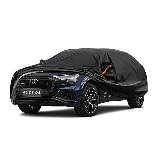 Image of GUNHYI 7 Layer SUV Car Cover Custom Fit Audi Q8 (2018-2025) Waterproof All Weather, Heavy Duty Outdoor Snow Sun Rain Uv Protection (Ships from US Warehouse, Delivery 3-8 Days)