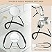 Double Sided Mirror to See Back of Head,Big Size 360°self Haircut Hands Free Adjustable mirror,Standard Viewing and 5X Magnification for Women Man,Mirror' arm is Flexible to Around The Neck(6.7IN)