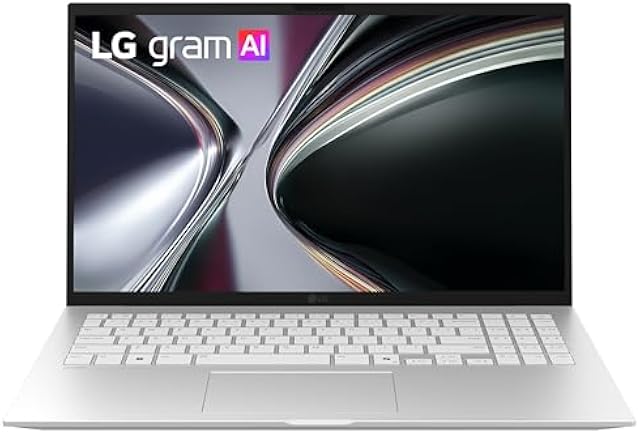LG gram 15-inch Thin and Lightweight Dual AI Touchscreen Laptop Computer, Windows 11 Home, Copilot+ PC, Powered by AMD Ryzen AI 7 450 Processor, 16GB RAM, 512GB SSD - Essence Silver