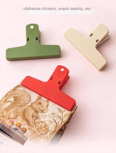 Magnetic Clip for Food Storage Versatile Refrigerator Magnetic Clips Bag Clips with Airtight Seal for Freshness Perfect for Chips and Snacks!£¨brown£©