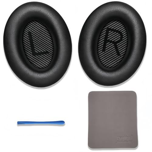 DanYee �C���[�p�b�h �C���[�N�b�V���� Bose QuietComfort 45 (QC45)�p �����p�b�h ���C�����X�w�b�h�z�� ������ ���p�b�h �\�t�g���U�[ �m�C�Y�A�C�\���[�V���� �����x�t�H�[�� (QC45�u���b�N)