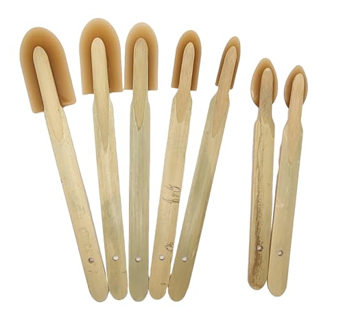 Image of JMIBASIC Caulk Smoothing Tool Set, Assorted 7 Sizes with 2 Corner & Narrow Spatula, Silicone & Sealant Grout Applicator, Rubber Caulking Finisher (Wood)