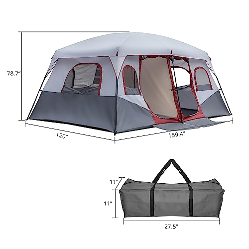 Outvita 8/10 Person 2 Room Tent
