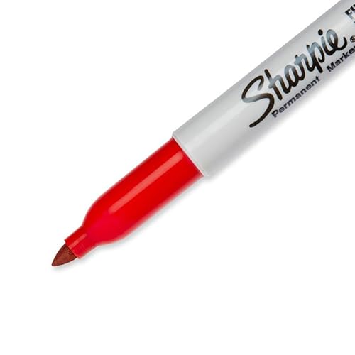 Sharpie Pennarelli indelebili a punta fine, rosso, 1 pezzo