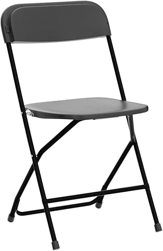 Miniatura 9 de Allpop Paquete de 5 sillas plegables de plástico, capacidad de 300 libras, silla comercial portátil con marco de acero para el hogar, oficina, boda,