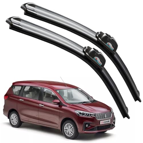 Image of Frameless Rubber Car Wiper Blades Set of 2 Compatible with (Ertiga New (2018-Till Date) (D-22,P-16))
