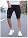SOLY HUX Men's Distressed Jean Shorts Ripped Bermuda Denims Casual Fitted Streetwear Solid Black Medium