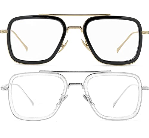 Image of ARICKS Tony Stark Style Blue Light Blocking Glasses for Men Women, Iron Man and Spider-Man Computer Gaming Glasses by Computer /Tablet /Laptop /Mobile