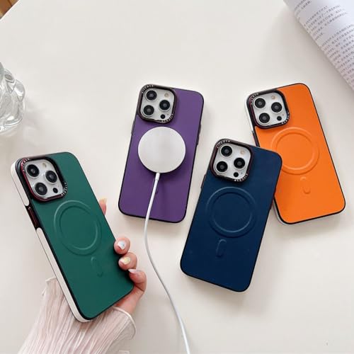 Étui en cuir double couleur pour iPhone 13 Pro Max blanc antichoc - 5