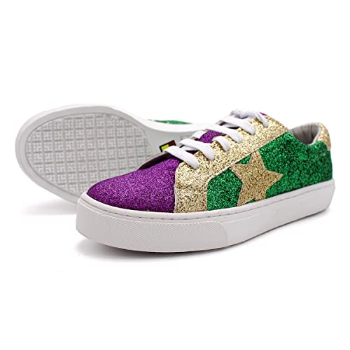 Laforst Mardi Gras Women's Glitter Nonslip Sneaker Shiny Sequin Shoes2