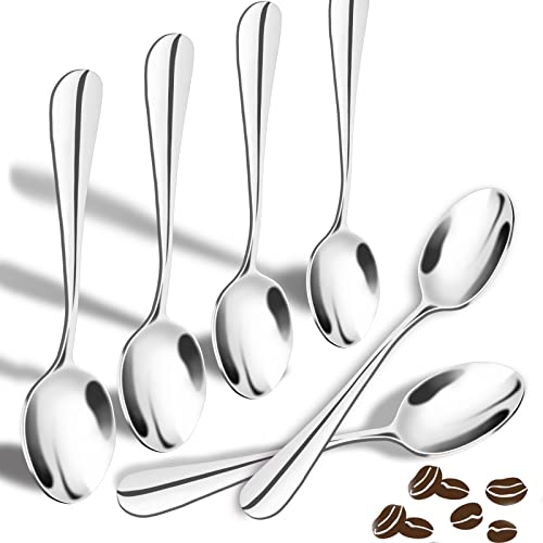 SONGZIMING Demitasse Espresso Spoons, Mini Coffee Spoon, 18/10 Stainless Steel Small Spoons for Dessert, Tea,Set of 8