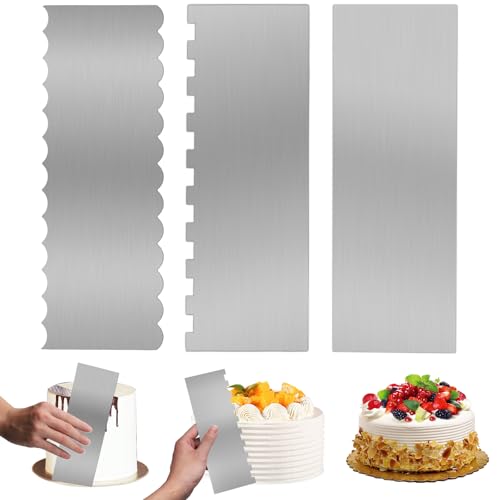 Set di 3 Spatole per Torte in Acciaio Inossidabile Design
