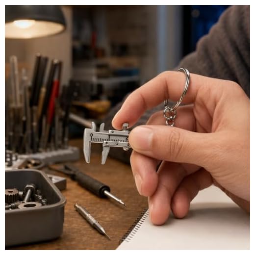 1/3pcs Portable Mini Alloy Vernier Caliper Key Ring Accurate Measuring Tool
