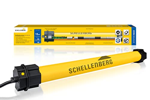 Price comparison product image Schellenberg 20740 Plus Maxi Roller Shutter,  40 Nm,  Electronic end Position Adjustment,  up to 15 m² Area,  Tubular Motor,  Set Including Wall Bearing,  Steel Tube Shaft