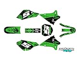 Kalair GFX Graphics Kit for Kawasaki KLX 125 (2003-2007) Nightcity Series Green 09 Mil - Dirt pit bike motorcycle stickers, dirtbike racing automotive decal motocross accessories no-plastics