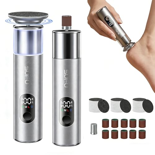 SUFU SUFU 2 in 1 Electric Foot Callus Remover, USB Rechargeable Electric Foot File Grinder with...