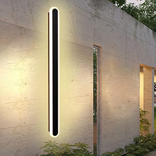 Lange Wandleuchte Villa Wandlampe Led Lange Wandlampe Wasserdichte Lange Wandleuchte Schwarz Lange Wandlampe Ip65 Wandlampe Aussen Acryl Kreative Lange Wandleuchte-Warmes Licht,100cm thumbnail