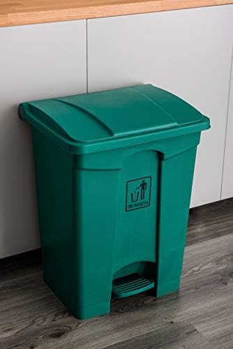 Costello® HQ PREMIUM GREEN 45L PEDAL STEP ON WASTE DISPOSAL BIN COMMERCIAL PRODUCTS MEDICAL KITCHEN PLASTIC PROFESSIONAL RECYCLE RECYCLING FOOD CLINICAL MULTI PURPOSE INDOOR OUTDOOR