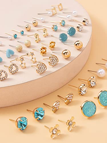 Image of Shining Diva Fashion Stylish Combo Set Crystal Pearl Earrings for Women and Girls