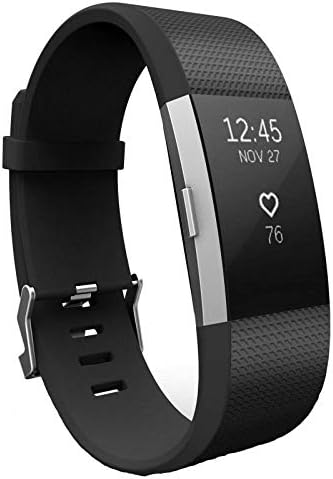 Cinturino Tobfit Per Fitbit Charge 2 - Bracciale Sportivo Regolabile Nero/Blu Taglia S - Foto 2