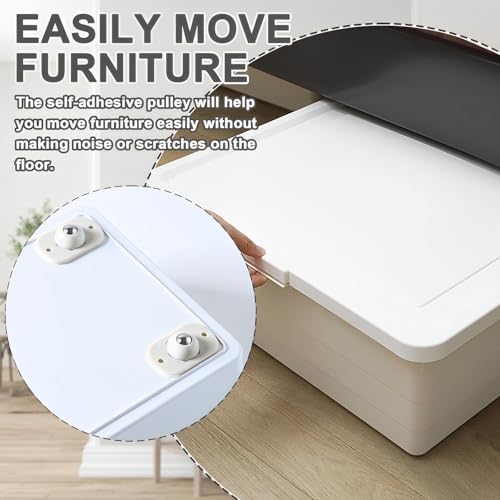 20 Stück Kugelrollen Für Möbel, Kugelrollen Für Küchengeräte, 360 Grad Möbelrollen Klein, Mülleimer, Aufbewahrungsbox, Kleingeräte, Mini Rollen, Klebbare Rollen
