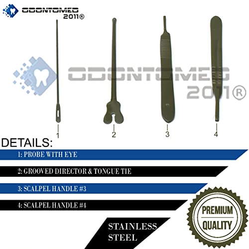 Odontomed2011 Dissection Kit- First Aid Kit 24 Pcs Advanced Lab Dissection Kit For Anatomy & Biology Students Lab Veterinary Botany Stainless Steel Instruments & 11 Bonus Scalpel Handle Mlt-01 #TOP5