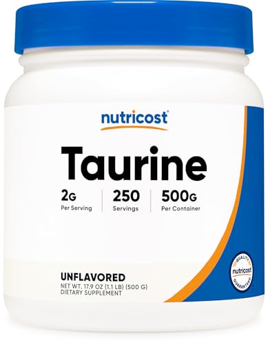 Nutricost Nutricost Taurine Powder (500 Grams) - 250 Servings sold by Nutricost - Amazon Seller - US
