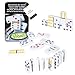 Toysery Double 6 Dominoes Set with Colored Dots. 28 Piece Set White Dominos for Kids with Tin Case. Educational Game Set