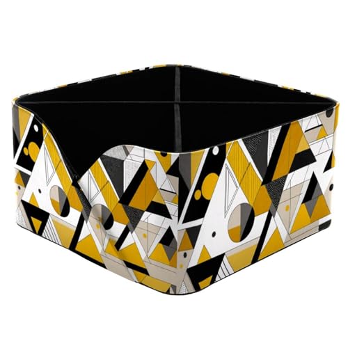 Boîte de rangement pour cosmétiques et fournitures artistiques jaune - 2