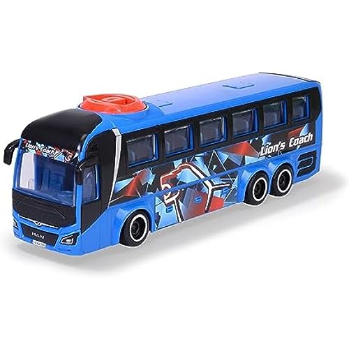 Dickie Toys - Spielzeug-Bus Man (blau) – lenkbarer Reise-Bus (26,5 cm)...