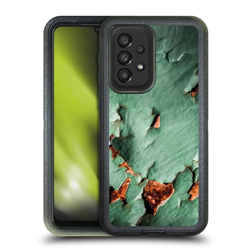 Protection ultra-blindée Galaxy A33 5G effet matière premium brun et turquoise