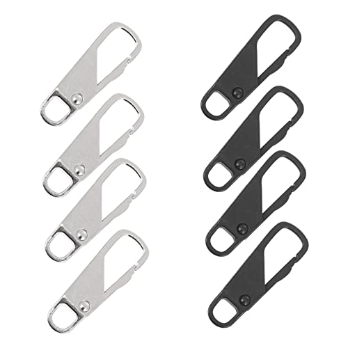 CORHAD 8pcs Zipper Pulls Sturdy Replacement Pull Tabs for Fixing Zipper Heads on Bags Pockets