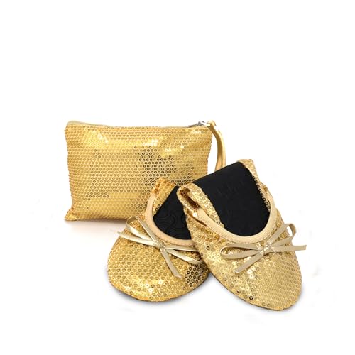 Image of Silky Toes Foldable Flat Shoes for Women | Portable Ballet Flats for Weddings, Parties, Events, Travel |Comfortable Cushioned
