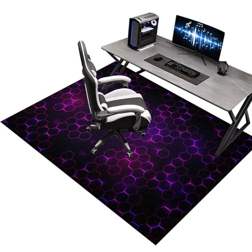 Alfombra Silla Gaming Oficina - Oficina Escritorio Gamer Alfombrilla - Alfombras para Sillas - Protector Suelo Silla Ruedas - Alfombra de Protección de Suelo para Suelos Duros Laminado 90 x 120 cm